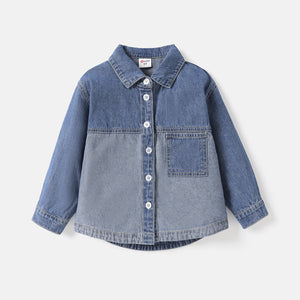 Toddler Girl Button Front Long-sleeve Denim Shirt