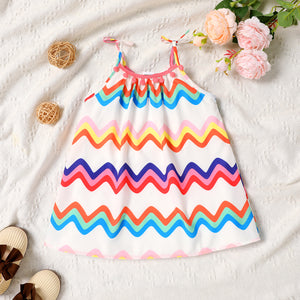 Toddler Girl Geo Pattern Slip Dress