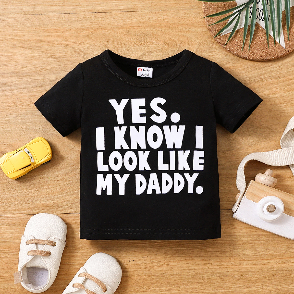Father's Day Baby Boy/Girl 95% Cotton Letter Print Short-sleeve Tee