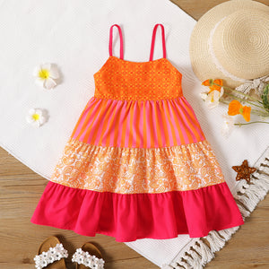 Toddler Girl Colorblock Tiered Slip Dress