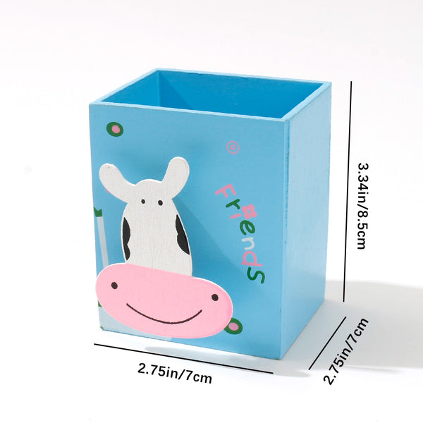 Animal Pattern Pencil Holder Pen Container Storage Box for Office Desk Home Decoration