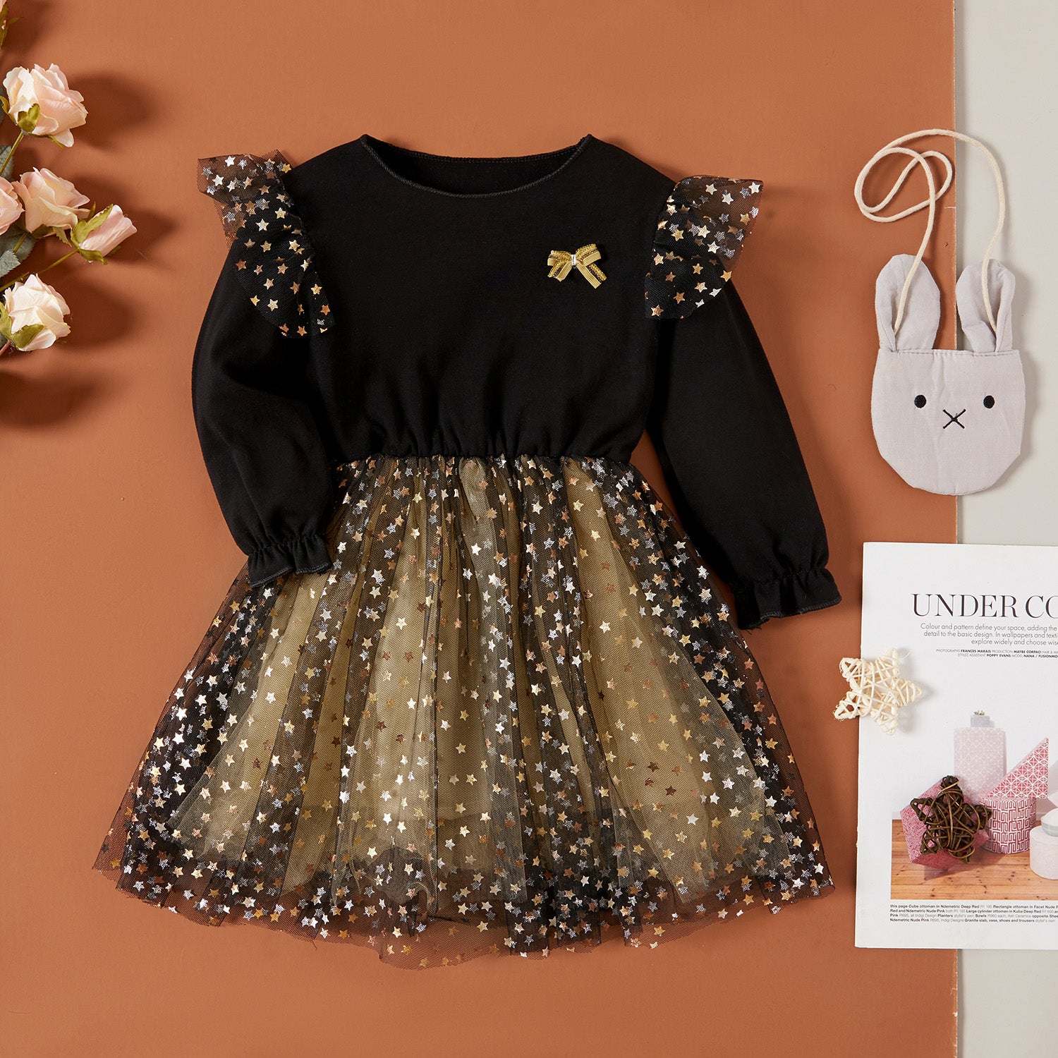 Baby / Toddler Girl Trendy Stars Mesh Dress