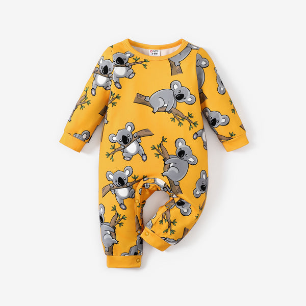 Baby Girl/Boy Fashion Koala Print Jumpsuit