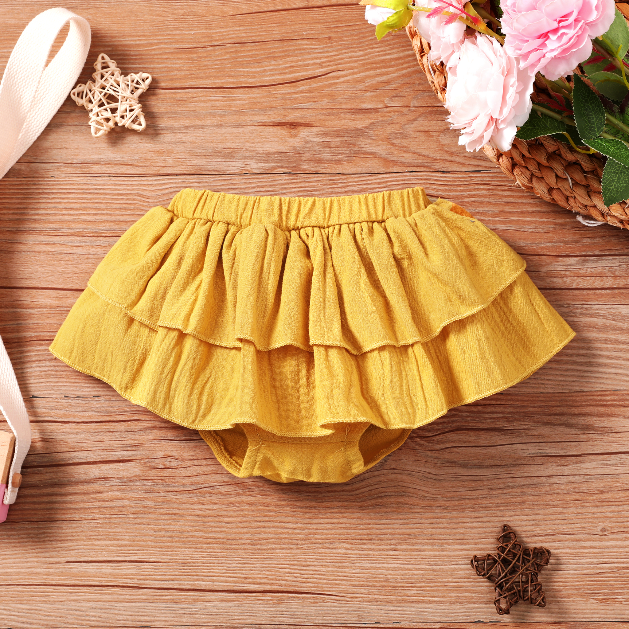 Baby Girl  Cute Ruffle Edge Cotton Skirt Dress Set